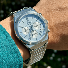 Load image into Gallery viewer, Seiko Conceptual Chronograph Ice Blue Dial Silver Steel Strap Watch for Men - SSB459P1