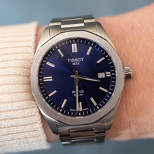 Load image into Gallery viewer, Tissot PRC 100 Solar Quartz Blue Dial Silver Steel Strap Watch for Men - T151.422.11.041.00