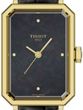 Load image into Gallery viewer, Tissot SRV Black Mother of Pearl Dial Black Leather Strap Watch for Women - T160.110.36.126.00
