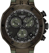 Load image into Gallery viewer, Tissot T Race Chronograph Black Dial Green Rubber Strap Watch for Men - T141.417.37.061.02
