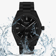 Load image into Gallery viewer, Tissot PRC 100 Solar Quartz Black Dial Black Steel Strap Watch for Men - T151.422.33.051.00