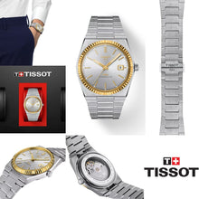 Load image into Gallery viewer, Tissot PRX Powermatic 80 Gold Automatic Silver Dial Silver Steel Strap Watch for Men - T931.407.41.031.01