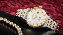 Load image into Gallery viewer, Seiko Presage Cocktail Time Automatic Diamonds White Dial Two Tone Steel Strap Watch for Women - SRE010J1