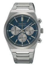 Load image into Gallery viewer, Seiko Conceptual Chronograph Blue Dial Silver Steel Strap Watch for Men- SSB453P1