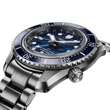 Load image into Gallery viewer, Seiko Prospex 1968 Heritage Divers GMT The Great Wave Limited Edition Blue Dial Silver Steel Strap Watch for Men - SPB509J1