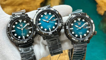 Load image into Gallery viewer, Seiko 5 Sports Automatic Turquoise Dial Grey Steel Strap Watch for Men - SRPC65J1