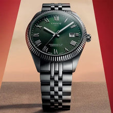 Load image into Gallery viewer, Tissot Ballade Powermatic 80 COSC Green Dial Silver Steel Strap Watch for Men - T156.408.11.093.00