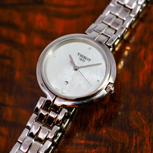 Load image into Gallery viewer, Tissot T-Lady Flamingo Diamonds Mother of Pearl Dial SIlver Steel Strap Watch for Women - T094.210.11.116.02