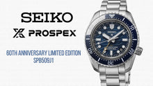 Load image into Gallery viewer, Seiko Prospex 1968 Heritage Divers GMT The Great Wave Limited Edition Blue Dial Silver Steel Strap Watch for Men - SPB509J1