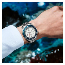 Load image into Gallery viewer, Seiko Prospex 1968 Heritage Diver's GMT 60th Anniversary White Dial Silver Steel Strap Watch for Men - SPB519J1