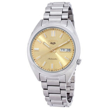 Load image into Gallery viewer, Seiko 5 Sports SNXS Automatic Gold Dial Silver Steel Strap Watch for Men - SRPL59K1