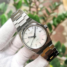 Load image into Gallery viewer, Tissot PRX Quartz Mother of Pearl Dial Silver Steel Strap Watch for Women- T137.210.11.111.00