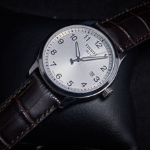 Load image into Gallery viewer, Tissot T-Sport Gent XL Silver Dial Brown Leather Strap Watch for Men - T116.410.16.037.00