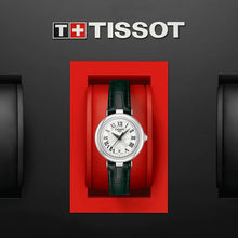 Load image into Gallery viewer, Tissot Bellissima Small Lady Mother of Pearl Dial Green Leather Strap Watch for Women - T126.010.16.113.02
