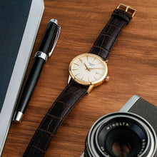 Load image into Gallery viewer, Tissot Classic Dream Ivory Dial Brown Leather Strap Watch for Men - T129.410.36.261.00