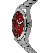 Load image into Gallery viewer, Tissot PRX Quartz Red Dial Silver Steel Strap Watch for Women - T137.210.11.421.00