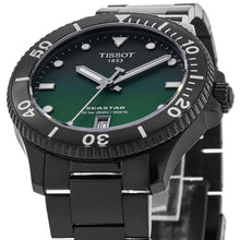 Load image into Gallery viewer, Tissot Tissot Seastar 1000 Quartz Green Dial Black Steel Strap Watch for Men - T120.410.33.091.00
