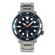 Load image into Gallery viewer, Seiko 5 Sports Automatic Blue Dial Silver Steel Strap Watch for Men - SRPC63J1