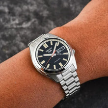 Load image into Gallery viewer, Seiko 5 Sports SNXS Series Automatic Black Dial Silver Steel Strap Watch for Men - SRPK89K1
