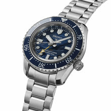 Load image into Gallery viewer, Seiko Prospex 1968 Heritage Divers GMT The Great Wave Limited Edition Blue Dial Silver Steel Strap Watch for Men - SPB509J1