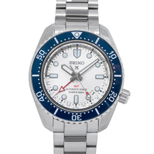 Load image into Gallery viewer, Seiko Prospex 1968 Heritage Diver's GMT 60th Anniversary White Dial Silver Steel Strap Watch for Men - SPB519J1