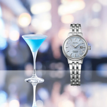 Load image into Gallery viewer, Seiko Presage Cocktail Time Automatic Skydiving Diamonds Blue Dial Silver Steel Strap Watch for Women - SRE007J1