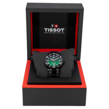 Load image into Gallery viewer, Tissot Tissot Seastar 1000 Quartz Green Dial Black Steel Strap Watch for Men - T120.410.33.091.00