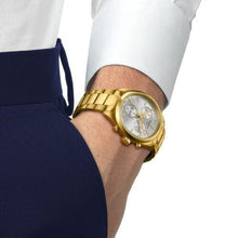 Load image into Gallery viewer, Tissot PR 100 Chronograph White Dial Gold Steel Strap Watch for Men - T150.417.33.031.00