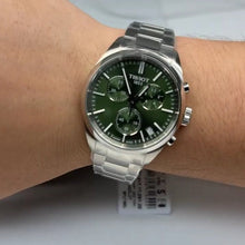 Load image into Gallery viewer, Tissot PR 100 Chronograph Green Dial Silver Steel Strap Watch for Men - T150.417.11.091.00