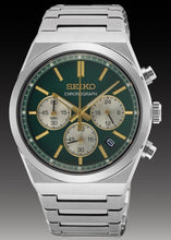 Load image into Gallery viewer, Seiko Sport Conceptual Chronograph Green Dial Silver Steel Strap Watch for Men - SSB461P1