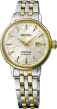 Load image into Gallery viewer, Seiko Presage Cocktail Time Automatic Diamonds White Dial Two Tone Steel Strap Watch for Women - SRE010J1