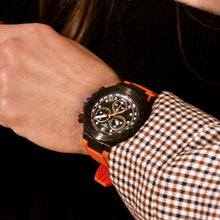 Load image into Gallery viewer, Tissot T Race Chronograph Black Dial Orange Rubber Strap Watch for Men - T141.417.37.051.02