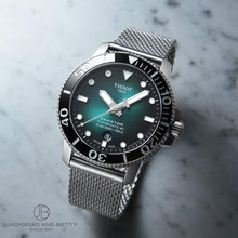 Load image into Gallery viewer, Tissot Seastar 1000 Powermatic 80 Automatic Green Dial Silver Mesh Strap Watch for Men - T120.407.11.091.00
