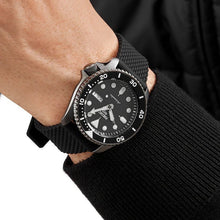 Load image into Gallery viewer, Seiko 5 Sports SKX Series Automatic Black Dial Black Silicone Strap Watch for Men - SRPD65K2