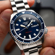 Load image into Gallery viewer, Seiko 5 Sports SKX Automatic Blue Dial Silver Steel Strap Watch for Men - SRPL83K1
