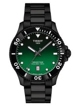 Load image into Gallery viewer, Tissot Tissot Seastar 1000 Quartz Green Dial Black Steel Strap Watch for Men - T120.410.33.091.00