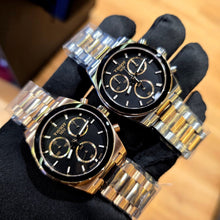 Load image into Gallery viewer, Tissot PRS 516 Chronograph Black Dial Rose Gold Steel Strap Watch for Men - T149.417.33.051.00