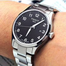 Load image into Gallery viewer, Tissot T-Sport Gent XL Black Dial Silver Steel Strap Watch for Men - T116.410.11.057.00