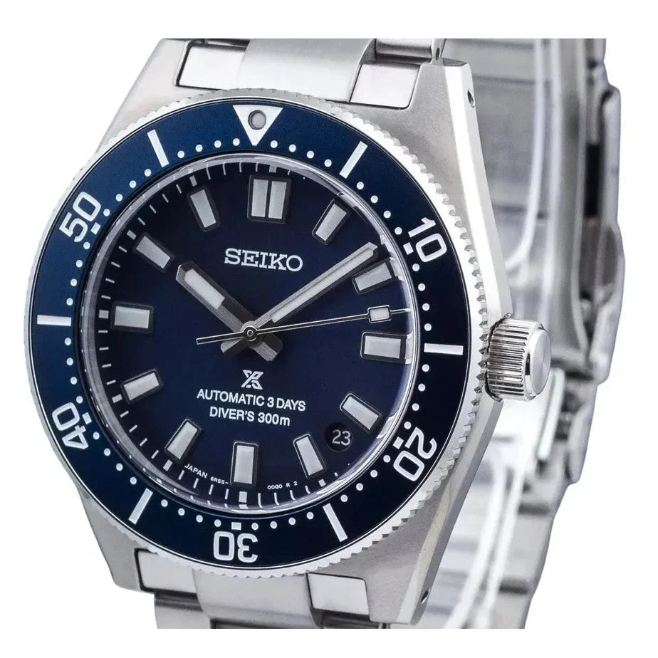 Seiko Prospex 1965 Heritage Diver’s Automatic Blue Dial Silver Steel Strap Watch for Men - SPB451J1