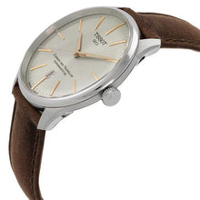 Load image into Gallery viewer, Tissot Chemin des Tourelles Automatic Powermatic 80 Ivory Dial Green Leather Strap Watch for Men - T139.407.16.261.00