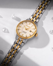Load image into Gallery viewer, Seiko Presage Cocktail Time Automatic Diamonds White Dial Two Tone Steel Strap Watch for Women - SRE010J1