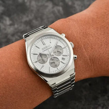Load image into Gallery viewer, Seiko Conceptual Chronograph White Dial Silver Steel Strap Watch for Men - SSB451P1