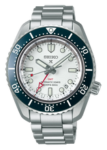 Load image into Gallery viewer, Seiko Prospex 1968 Heritage Diver's GMT 60th Anniversary White Dial Silver Steel Strap Watch for Men - SPB519J1
