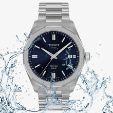 Load image into Gallery viewer, Tissot PRC 100 Solar Quartz Blue Dial Silver Steel Strap Watch for Men - T151.422.11.041.00