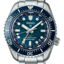 Load image into Gallery viewer, Seiko Prospex 1968 Heritage Divers GMT The Great Wave Limited Edition Blue Dial Silver Steel Strap Watch for Men - SPB509J1