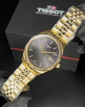 Load image into Gallery viewer, Tissot Ballade Quartz Black Dial Gold Steel Strap Watch for Men - T156.410.33.051.00