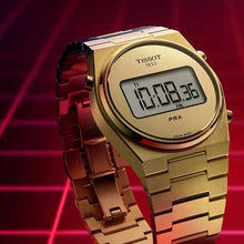 Load image into Gallery viewer, Tissot PRX Digital Quartz Gold Dial Gold Steel Strap Watch for Men - T137.463.33.020.00