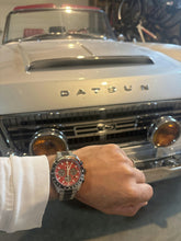 Load image into Gallery viewer, Seiko Prospex Speedtimer Solar Chronograph Datsun 240Z Collaboration Limited Edition Red Dial Two Tone Steel Strap Watch for Men - SBDL123