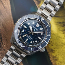 Load image into Gallery viewer, Seiko Prospex 1968 Heritage Divers GMT The Great Wave Limited Edition Blue Dial Silver Steel Strap Watch for Men - SPB509J1