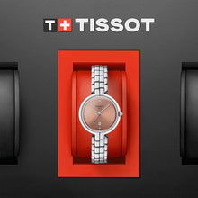 Load image into Gallery viewer, Tissot T-Lady Flamingo Diamonds Pink Dial Silver Steel Strap Watch for Women - T094.210.11.336.00
